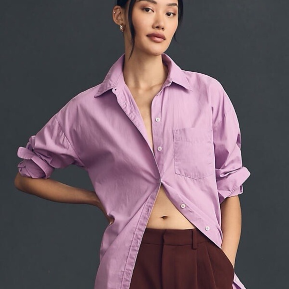 Maeve Bennet Button Down Oversized Oxford Shirt - Picture 1 of 6